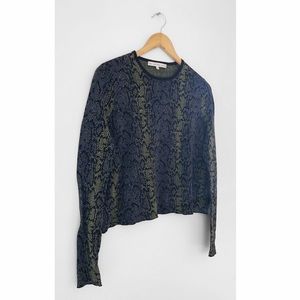 & Other Stories | Blue/Green Snake Skin Print Top